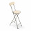 Oypla Oypla White Padded Folding High Chair Breakfast Kitchen Bar Stool Seat 6