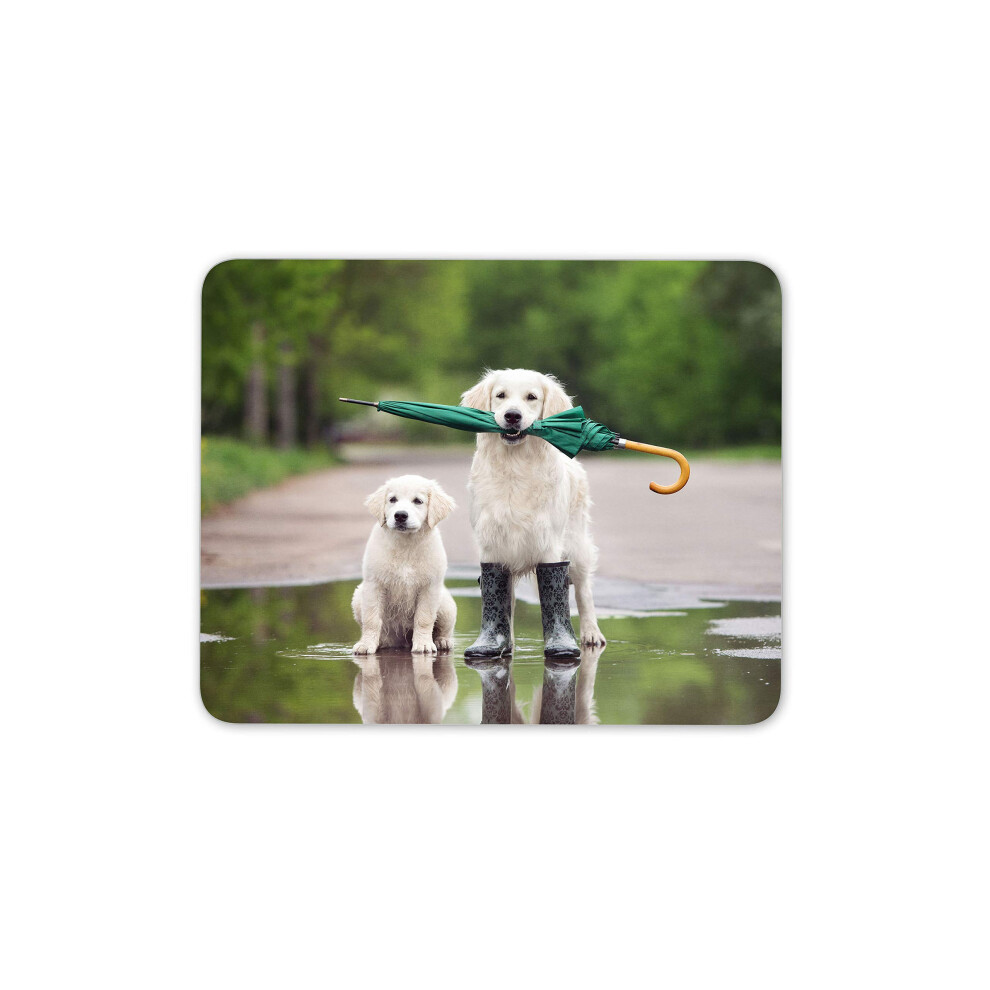 Destination Vinyl Ltd Funny Retriever Mouse Mat Pad - Dog Puppy Cute Joke Computer #15644 Golden 7625839647863