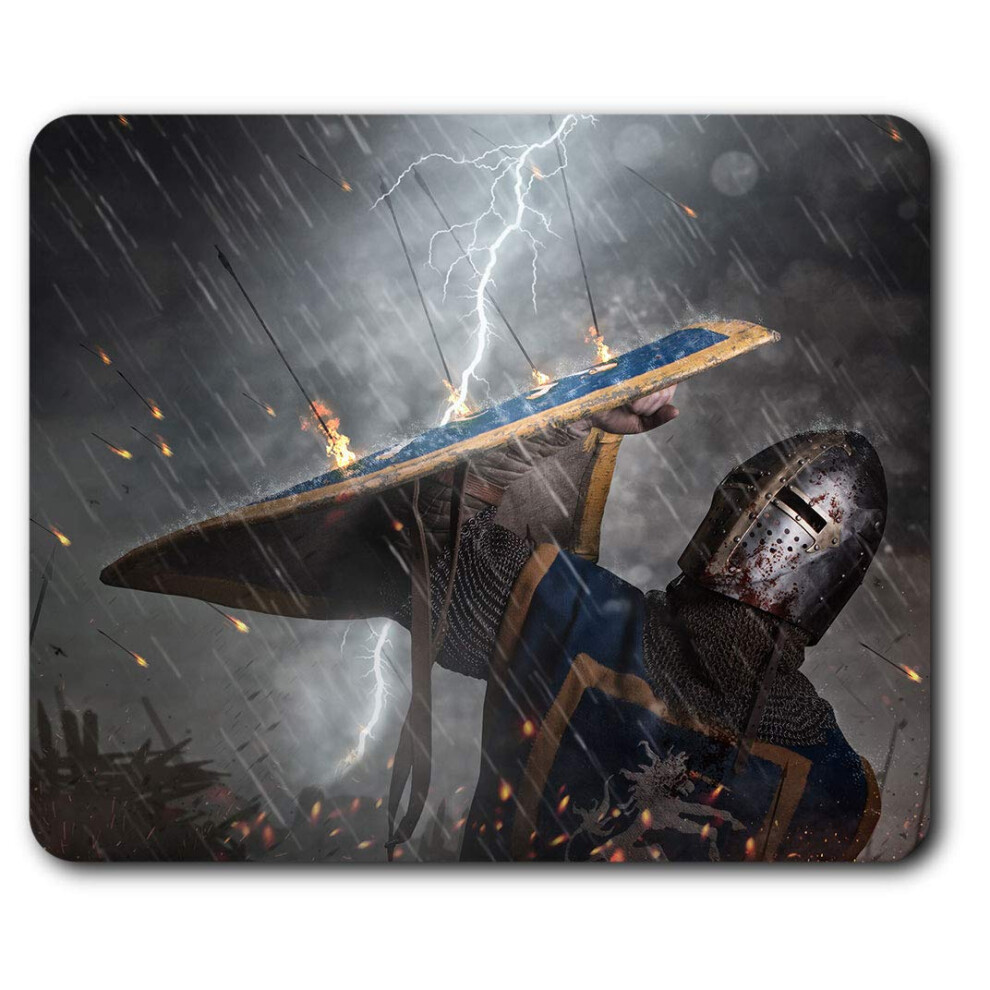 Medieval Knight Warrior Fantasy Geek Mouse Mat Pad Computer Pc Laptop Gaming Office Home Desk Accessory Gadget 14825 7625999242410