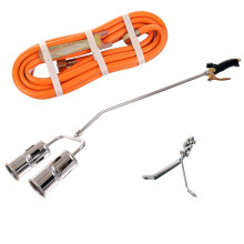 TC TECHNIC Double Nozzle BLOWTORCH, 1 Metre Length, 5 m Hose, Propane Butane, 11 kg, 60 mm Nozzle Inner Diameter, Flame Regulation