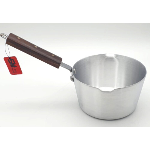 16CM Aluminium Milk Pan Wooden Handle