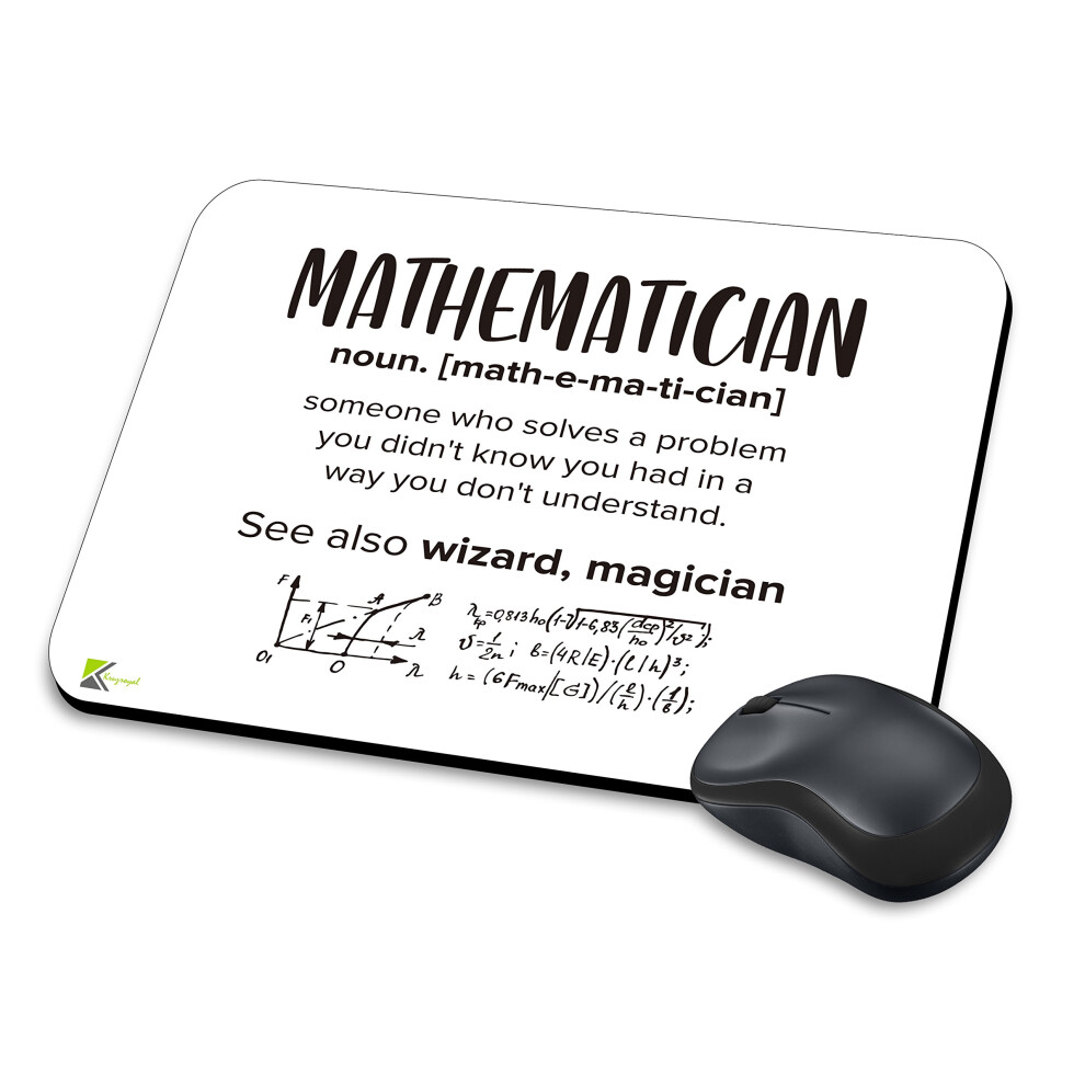 Mm180 - Defination Of Mathematician Funny Novelty Gift Mousemat/Mousepad Anti Slip Laptop Computer Pc Mouse Mat 7437325271212