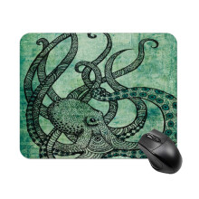 Yeuss Rectangular Non-Slip Mousepad Cool Retro Old Octopus Picture Gaming Mouse mat pad 200mm x 240mm