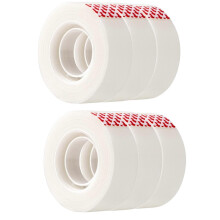 Matte finish Tape, Engineered for Repairing, Tape Refills, 1.8 cm x 25 m, 6 Pack, Translucent