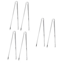 6pcs Stainless Steel BBQ Tongs Set with Ergonomic Grip and Easy Clean Design for Grill Cooking