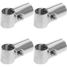 4pcs End Clamps T Clip Mesh Fence End Rail T Clamps Stainless Steel Fence Clamp with Screws Nuts for Fence Home Use