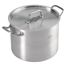 Kuhn Rikon Montreux Stainless Steel Casserole Pot with Lid, Silver, 24 cm/6 Litre