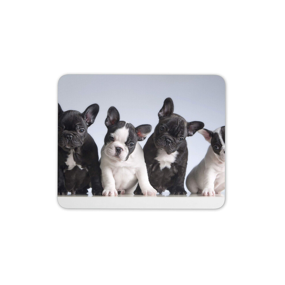 Destination Vinyl Ltd Adorable French Bulldog Puppies Mouse Mat Pad - Puppy Dog Computer #15392 7625839340511