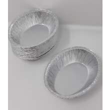 Oval Aluminium Foil Round Pie Roasting Oven Baking Dish Tray Style BBQ 137x102x30mm 187cc (40)
