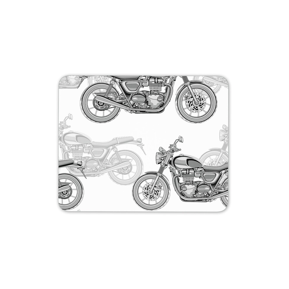 Destination Vinyl Ltd Retro Motorcycle Mouse Mat Pad Bike Biker Motorbike Dad Gift Computer Gift #8187 7625660602147
