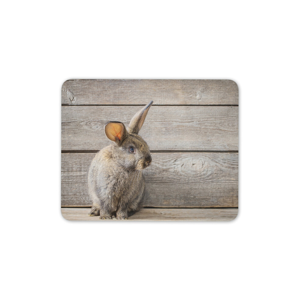 Destination Vinyl Ltd Gorgeous Rabbit Mouse Mat Pad - Bunny Fun Cute Pc Computer #8390 Grey/Brown 7625884354631