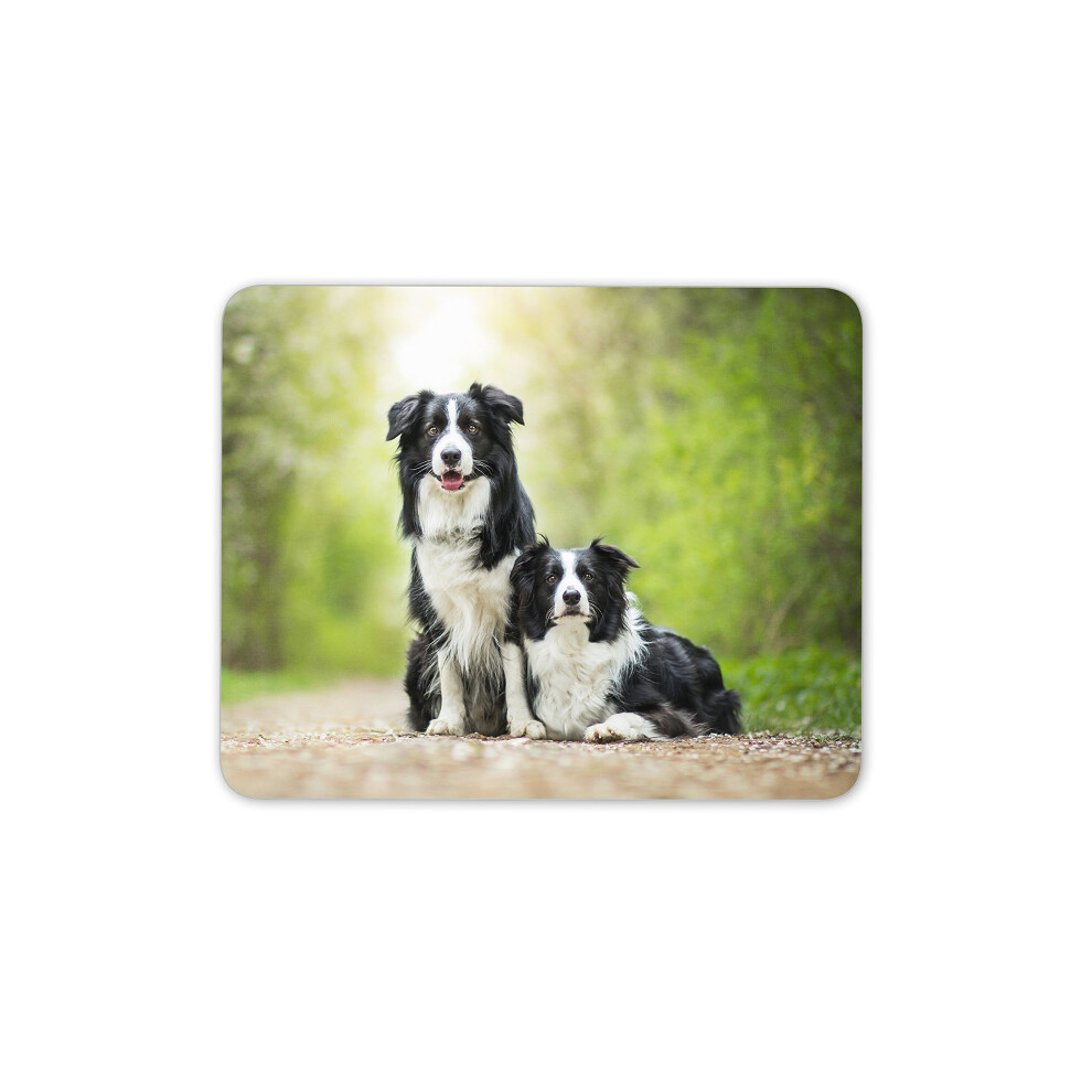 Destination Vinyl Ltd Border Collie Pair Mouse Mat Pad - Dog Dogs Farmer Farm Fun Gift Computer #8626 7625893025980
