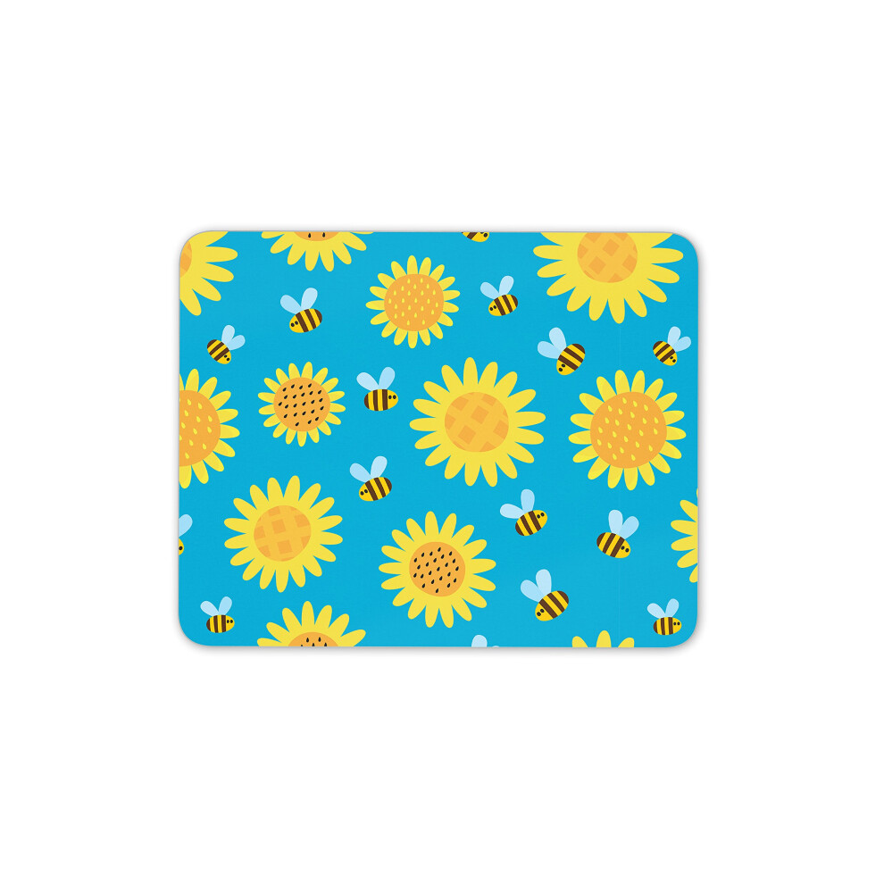 Destination Vinyl Ltd Pretty Sunflowers Mouse Mat Pad - Flower Bee Bees Mum Aunty Gift Computer #13173 7625893356220