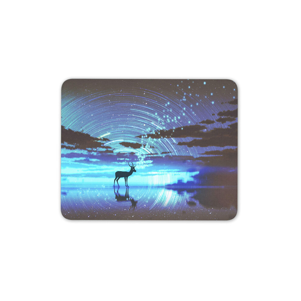 Deer At Night Mouse Mat Pad - Fantasy Art Gaming Art Gamer Computer #14026 7625889489406