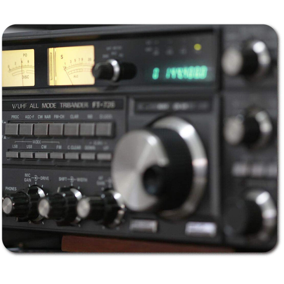 Rectangle Mouse Mat - Amateur Radio Station 23.5 X 19.6 Cm (9.3 X 7.7 Inches) For Computer & Laptop, Office, Non-Slip Base #44076 7626027706782