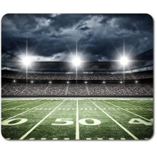 Rectangle Mouse Mat - American Football Pitch Sports Men's 23.5 x 19.6 cm (9.3 x 7.7 inches) for Computer & Laptop, Office, Non-slip Base #44084