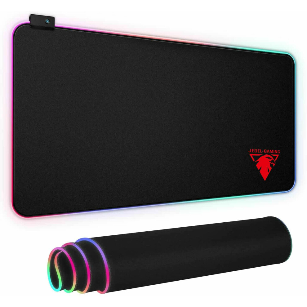 Jedel Gaming Led Large Mouse Pad Rainbow Usb Rgb Extra Gamer Desktop Mat 80*30Cm 6974316462583