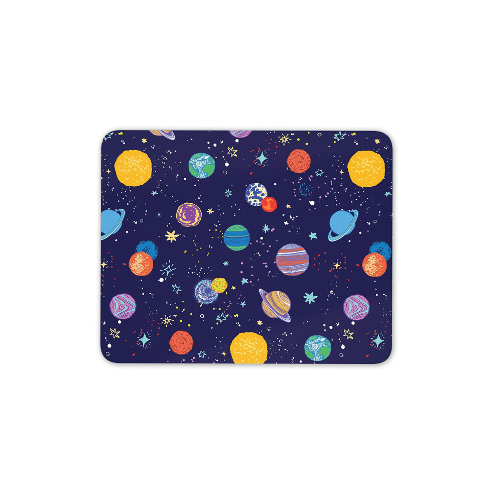 Destination Vinyl Ltd Cartoon Planets Mouse Mat Pad - Space Solar System Kids Fun Computer #15051 7625847207622