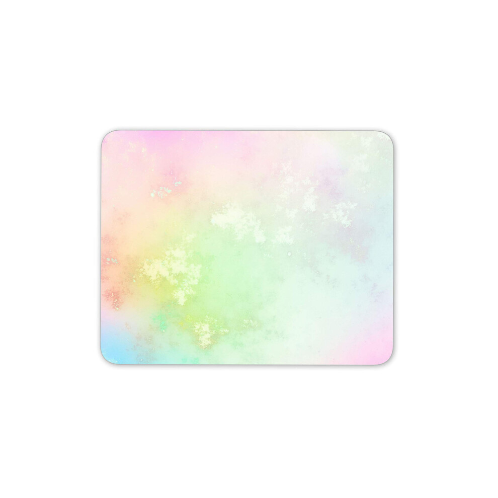 Destination Vinyl Ltd Pretty Rainbow Cloud Mouse Mat Pad - Marble Effect Dreamy Computer #14726 7625847074842