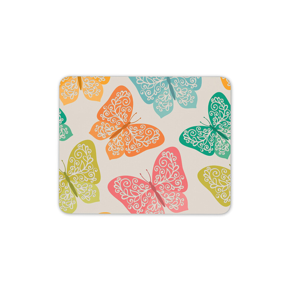 Destination Vinyl Ltd Beautiful Lace Butterflies Mouse Mat Pad - Pastel Colours Computer #14951 7625840555577