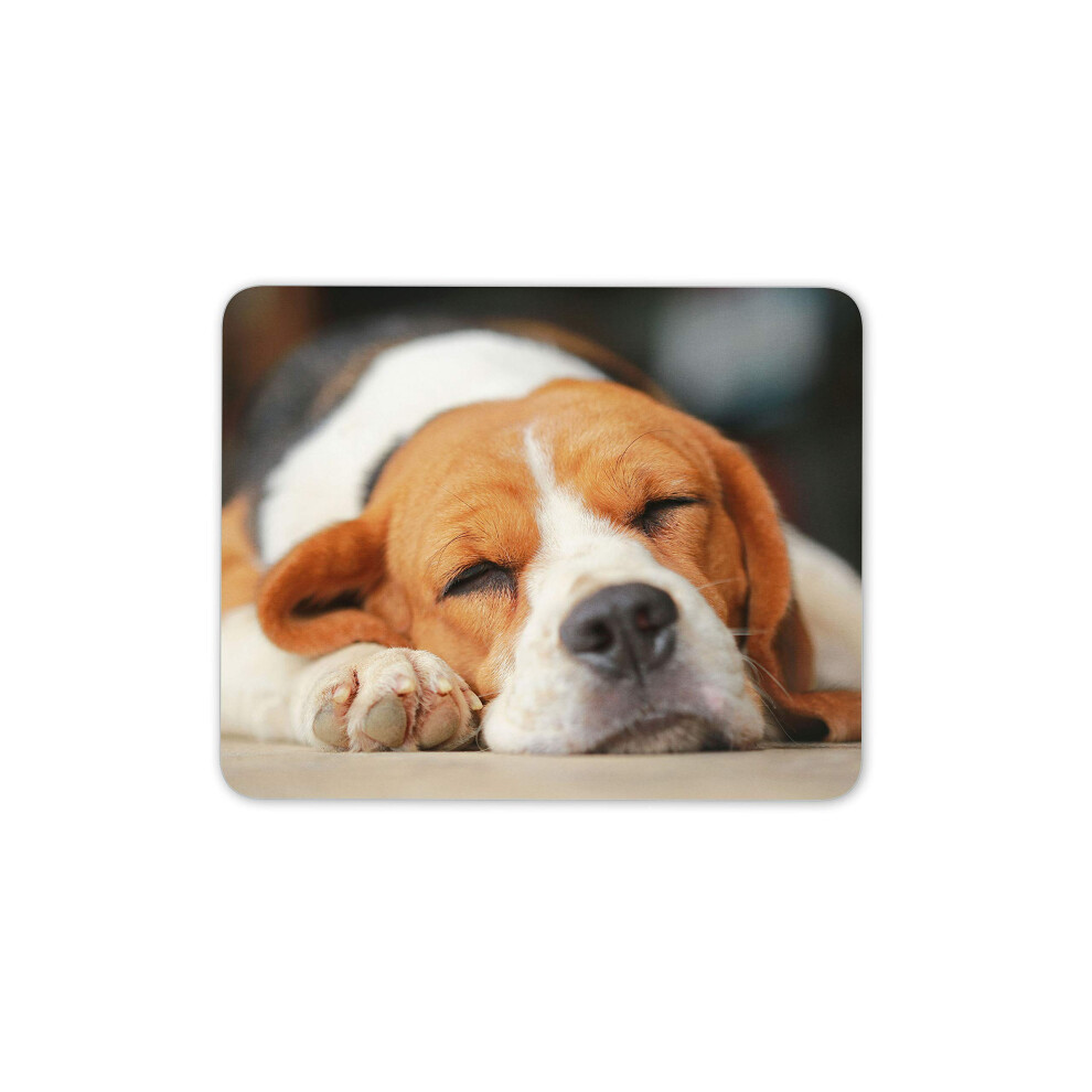 Destination Vinyl Ltd Sleepy Beagle Mouse Mat Pad - Dog Puppy Hound Cute Pet Fun Computer #15506 7625839503985