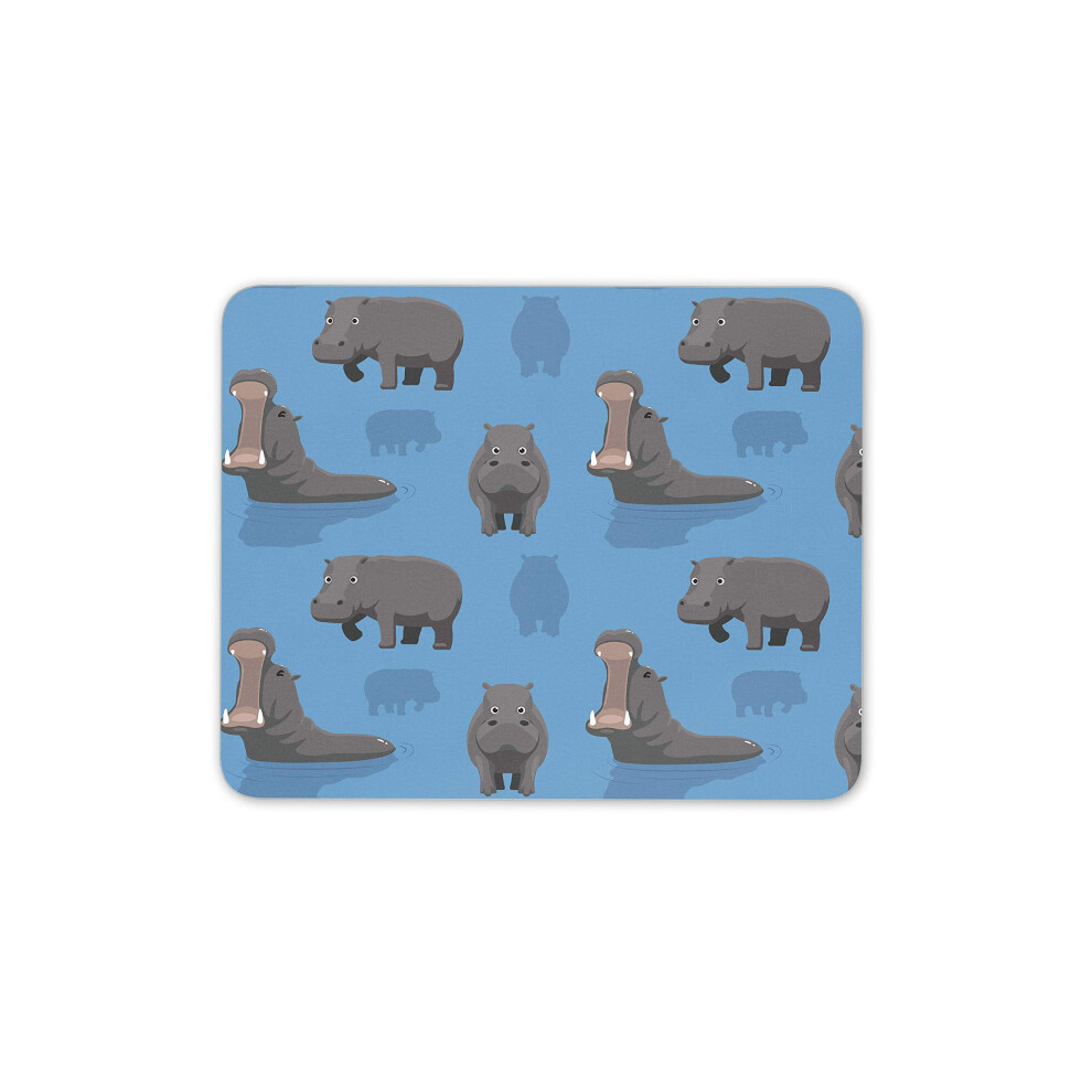 Hippopotamus Print Mouse Mat Pad - Hippo Funny Animal Computer #15803 7625843212972