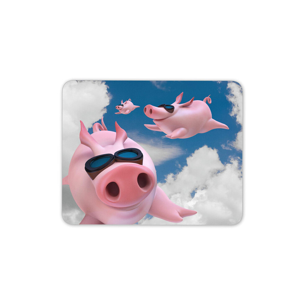 Destination Vinyl Ltd Funny Flying Pigs Mouse Mat Pad - Joke Secret Santa Office Computer #15799 7625823526822