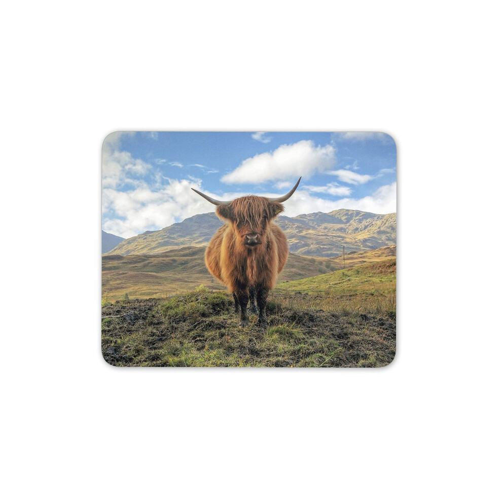 Destination Vinyl Ltd Muddy Highland Cow Mouse Mat Pad - Cattle Bull Scotland Fun Computer #15818 7625843072903