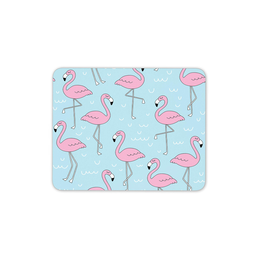 Destination Vinyl Ltd Pretty Flamingos Mouse Mat Pad - Funky Tropical Girls Computer #15774 Pink 7625834363546
