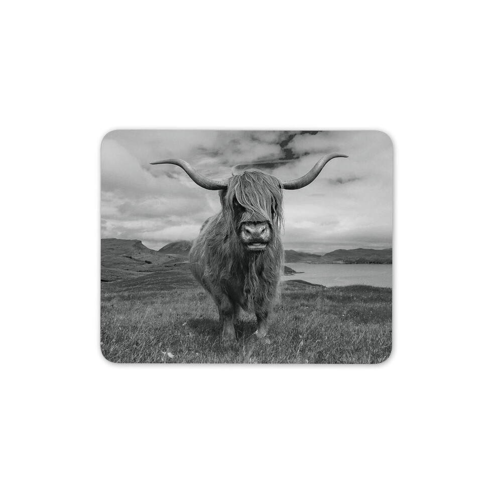 Destination Vinyl Ltd Scottish Highland Cows Mouse Mat Pad - Wild Cattle Horns Computer #15728 7625845760334
