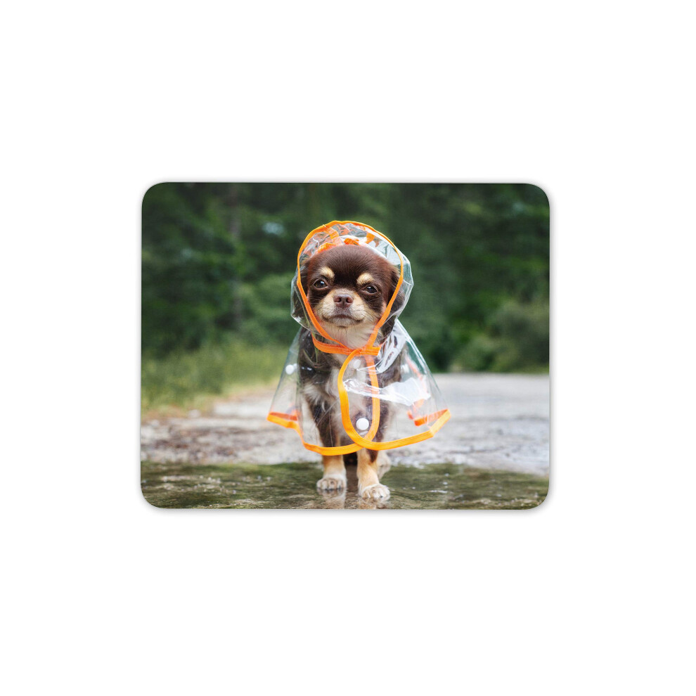 Destination Vinyl Ltd Cute Chihuahua Mouse Mat Pad - Raincoat Dog Puppy Funny Computer #16007 7625822121417