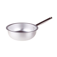 Pentole Agnelli ALMA111BM24 Aluminium Professional Saute Pan 3 Mm. Thick, Diameter 24 Cm, Silver