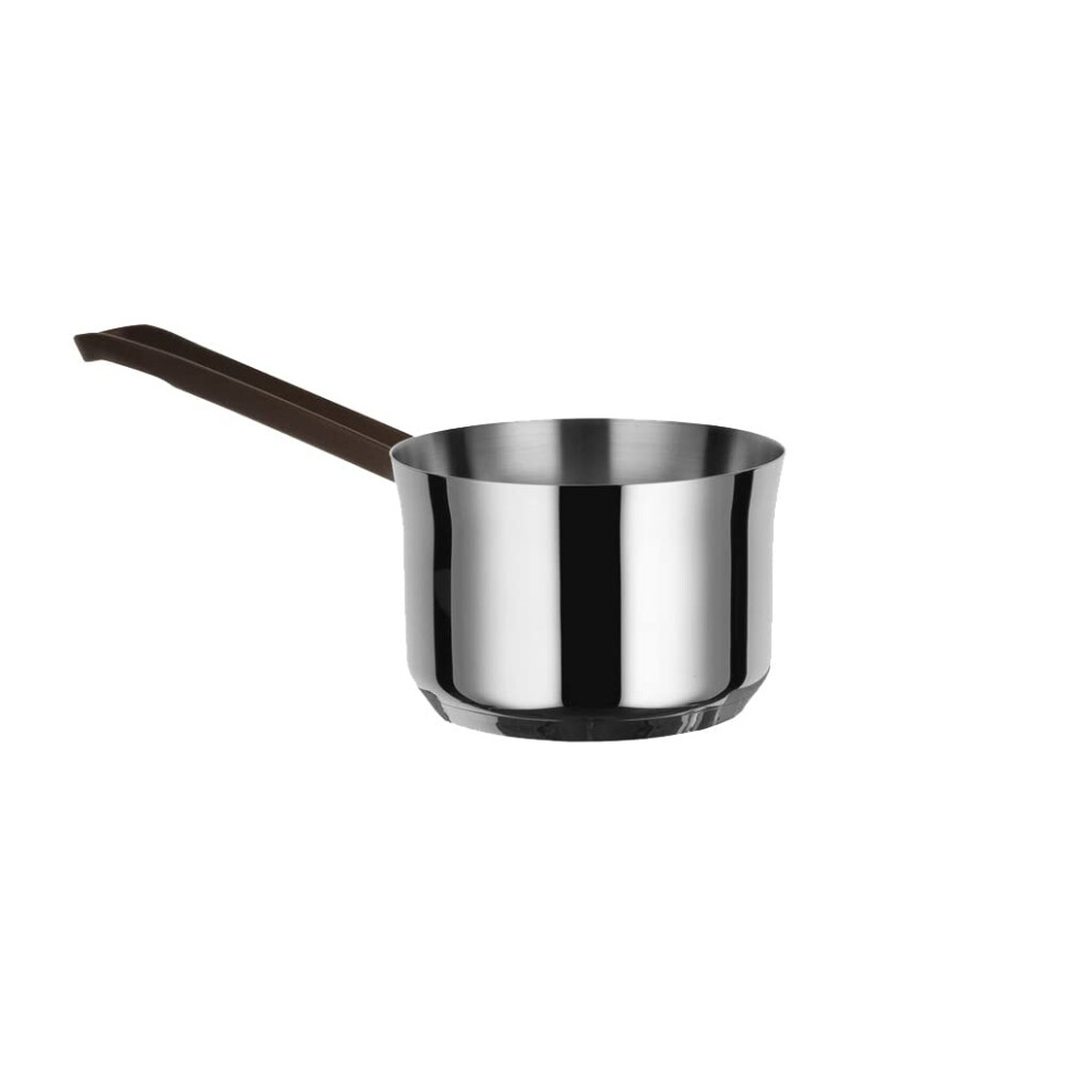 Alessi Edo Long-Handled Saucepan, ? 14, Steel, Brown