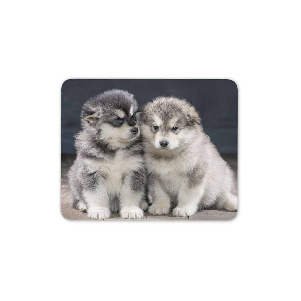 Destination Vinyl Ltd Alaskan Malamute Puppies Mouse Mat Pad - Husky Dog Puppy Computer #16237 7625846688231