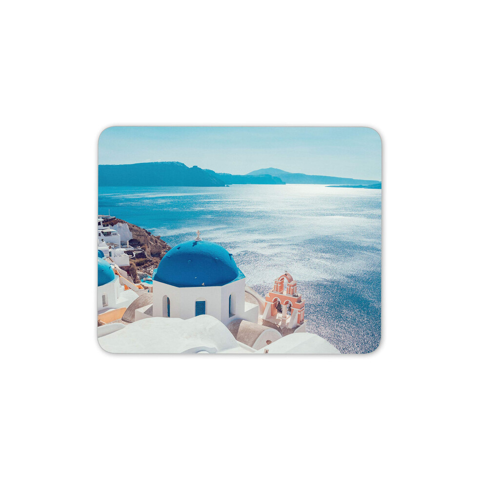 Destination Vinyl Ltd Santorini Island Mouse Mat Pad - Aegean Sea Greece Travel Computer #16275 7625820317157
