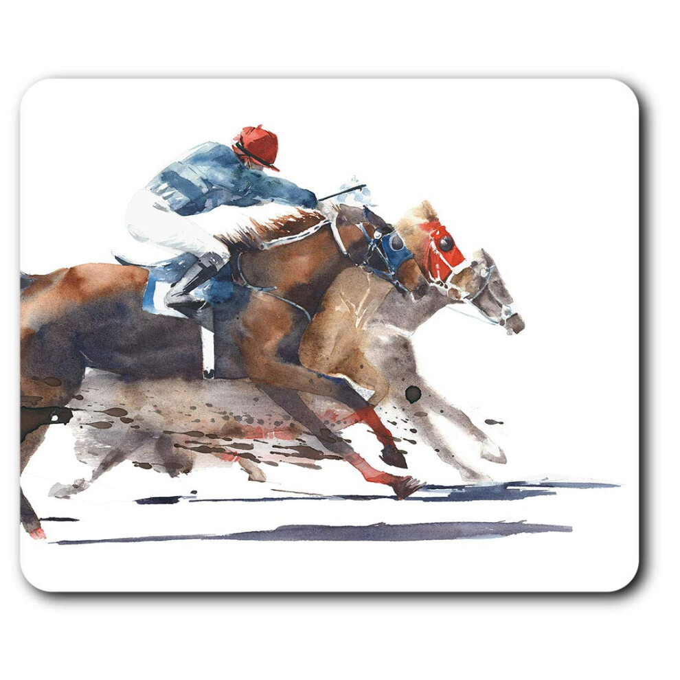 Horse Racing Jockey Race Mouse Mat Pad Computer Pc Laptop Gaming Office Home Desk Accessory Gadget 21697 7625999315305
