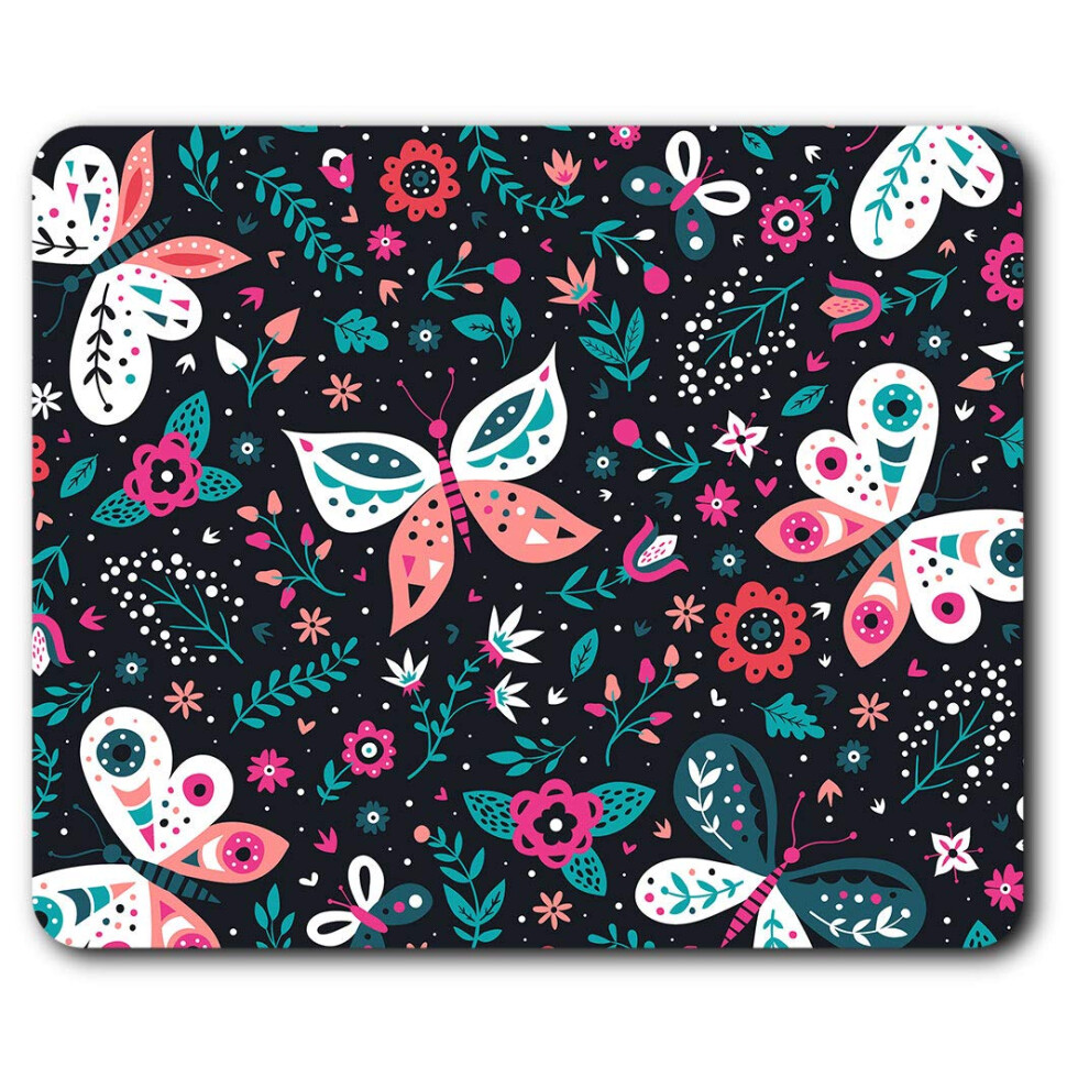 Pretty Butterfly Pattern Mouse Mat Pad Computer Pc Laptop Gaming Office Home Desk Accessory Gadget 2422 7625998864026