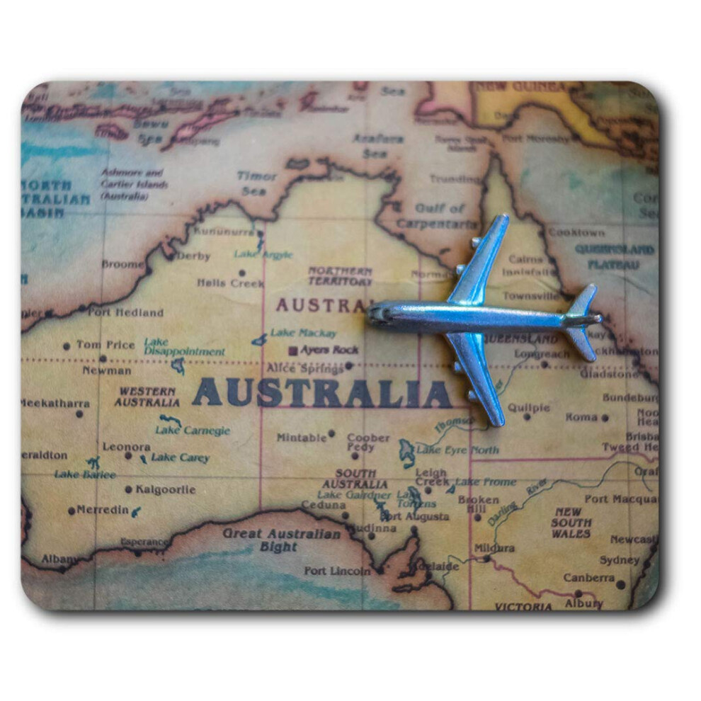 Destination Vinyl Ltd Comfortable Mouse Mat - Australia Travel Gap Year Holiday 23.5 X 19.6 Cm (9.3 X 7.7 Inches) For Computer & Laptop, Office, 7625999263026