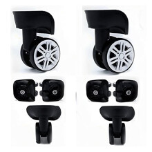 Replacement Luggage Wheels Set, Durable Quiet Rolling Swivel Caster Wheels for Carts and Suitcases