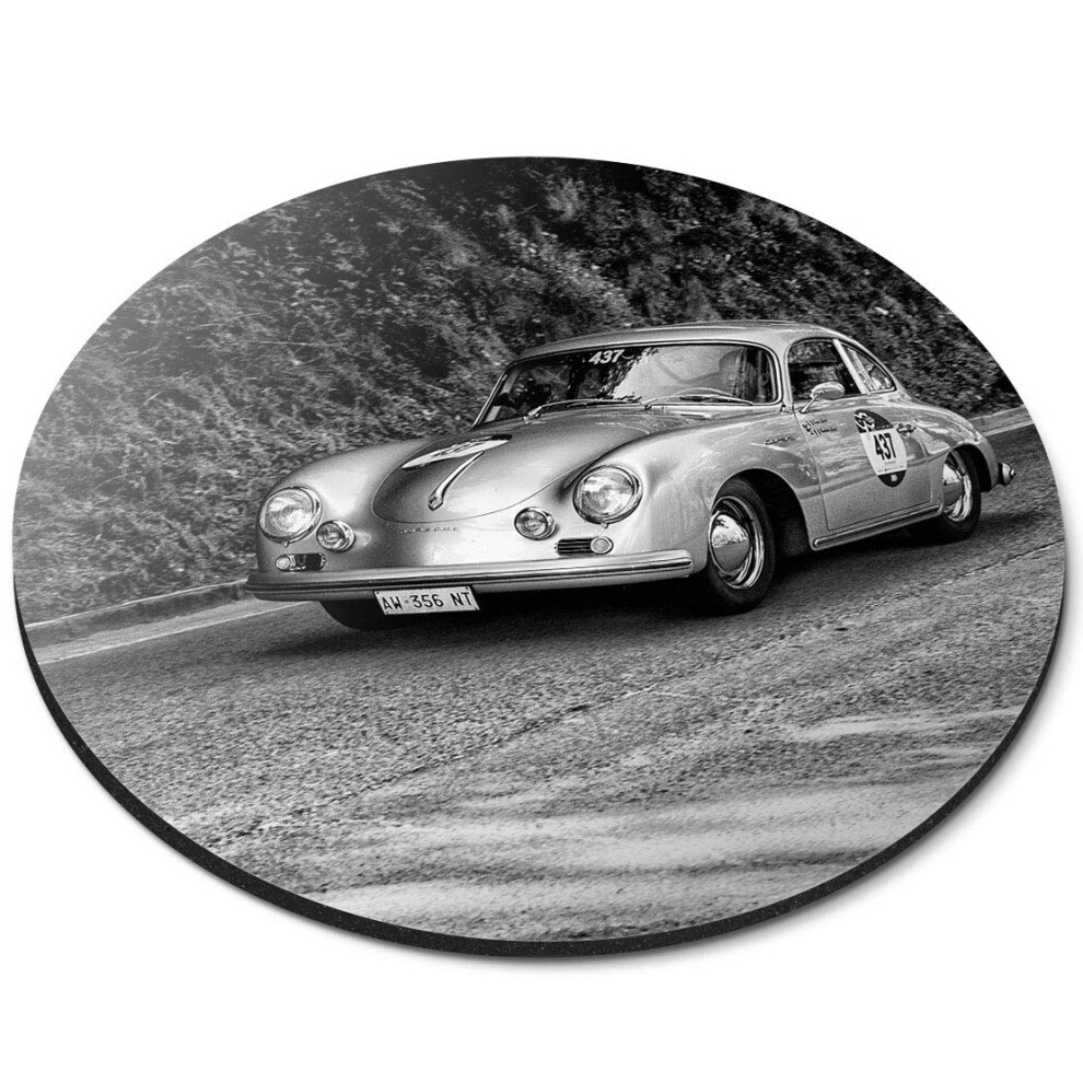 Destination Vinyl Ltd Vintage Race Car Sports - Flexible Round 5Mm Rubber Mouse Mat Pad Office Home Novelty Printed Desk Accessory 12653 7626000309306