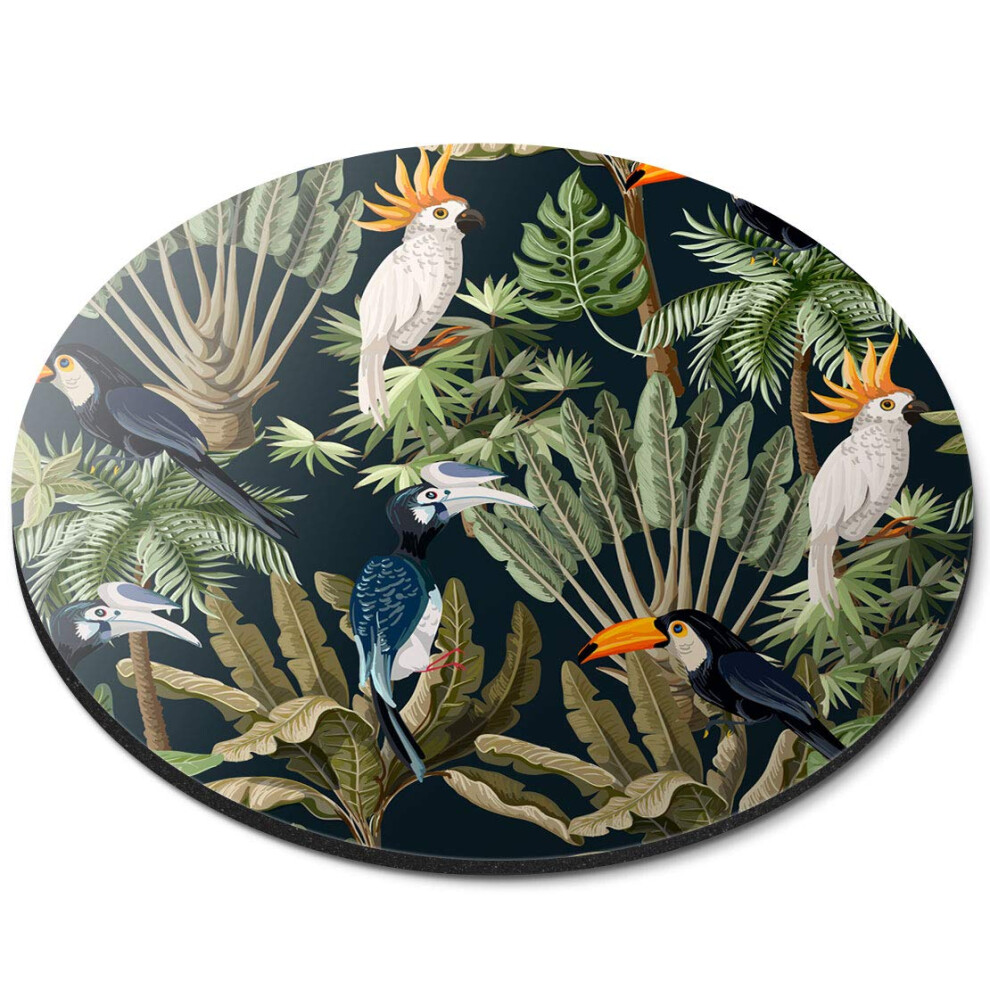 Photos - Other for Computer Destination Vinyl Ltd Vintage Bird Print Parrot - Flexible Round 5mm Rubber Mouse Mat Pad Office Home Novelty Printed Desk A