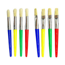 Kinderpinsel, bunte Malpinsel, Kinderpinsel-Set mit flacher Spitze, Kunststoffgriff und Borsten, kompatibel mit W