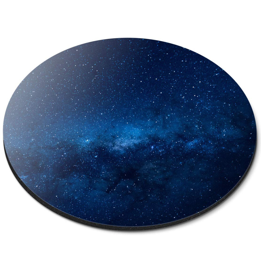 Destination Vinyl Ltd Galaxy Nebula Space - Flexible Round 5Mm Rubber Mouse Mat Pad Office Home Novelty Printed Desk Accessory 15521 Dark/Blue 7626000960088