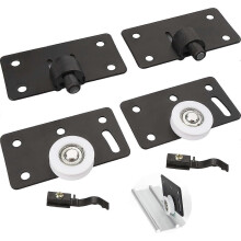 Conjunto de 2 Rodízios para Porta Deslizante de Armário, Rodízios de Nylon Silenciosos de 30 mm Compatíveis com Armários, Guarda-Roupas e Gavetas