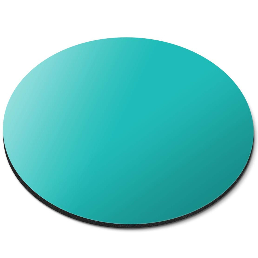 Destination Vinyl Ltd Aqua Teal Colour Block - Flexible Round 5Mm Rubber Mouse Mat Office Home Novelty Printed Desk Accessory - 44117 Green 7626014695594