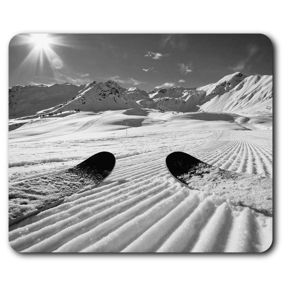 Snowy Mountain Ski Piste Skier Skiing Mouse Mat Pad Computer Pc Laptop Gaming Office Home Desk Accessory Gadget #40807 7626014580302