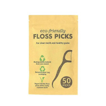 Premium Eco Dental Floss Picks - 50*2 100pcs flosser Value Pack  Biodegradable Flossers