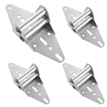 4 Pack 14 Gauge Garage Door Hinges No 5 Heavy Duty Steel Hardware Set for Smooth Operation and Easy Installation