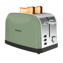 Leivänpaahdin - TAURUS - Vintage II Olive - 950W - 2 aukkoa 135x35 mm - Vintage-muotoilu