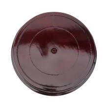 Plant Pot Saucer 12x12cm Small Plant Tray with Non‑Slip Base, Surface Protection, Brown